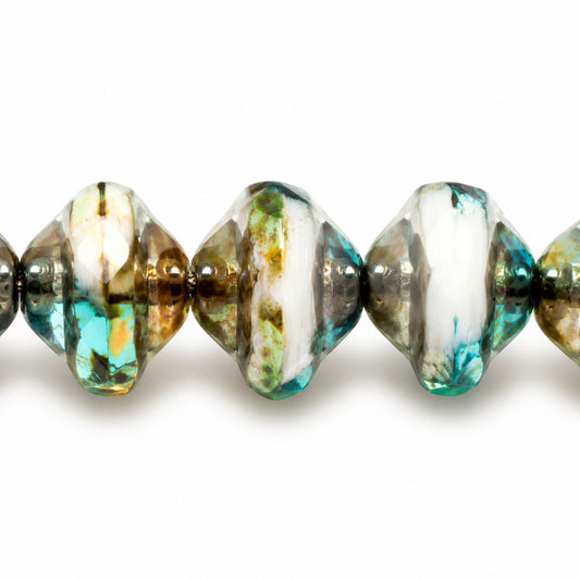 Faceted Special Cut Beads Ufo, Ts034 Platin (ts034-13702), Glass, Czech Republic