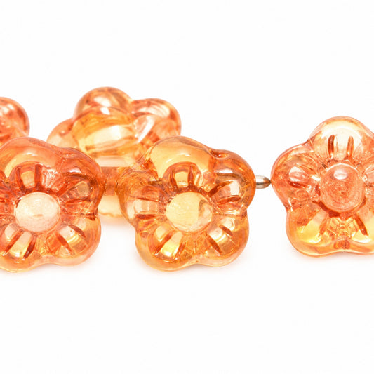 Forget Me Not Beads, 87701 Copper Lined (87701-54319), Glass, Czech Republic