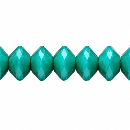 Special Cut Faceted Fire Polished Beads, Turquise (63120), Glass, Czech Republic