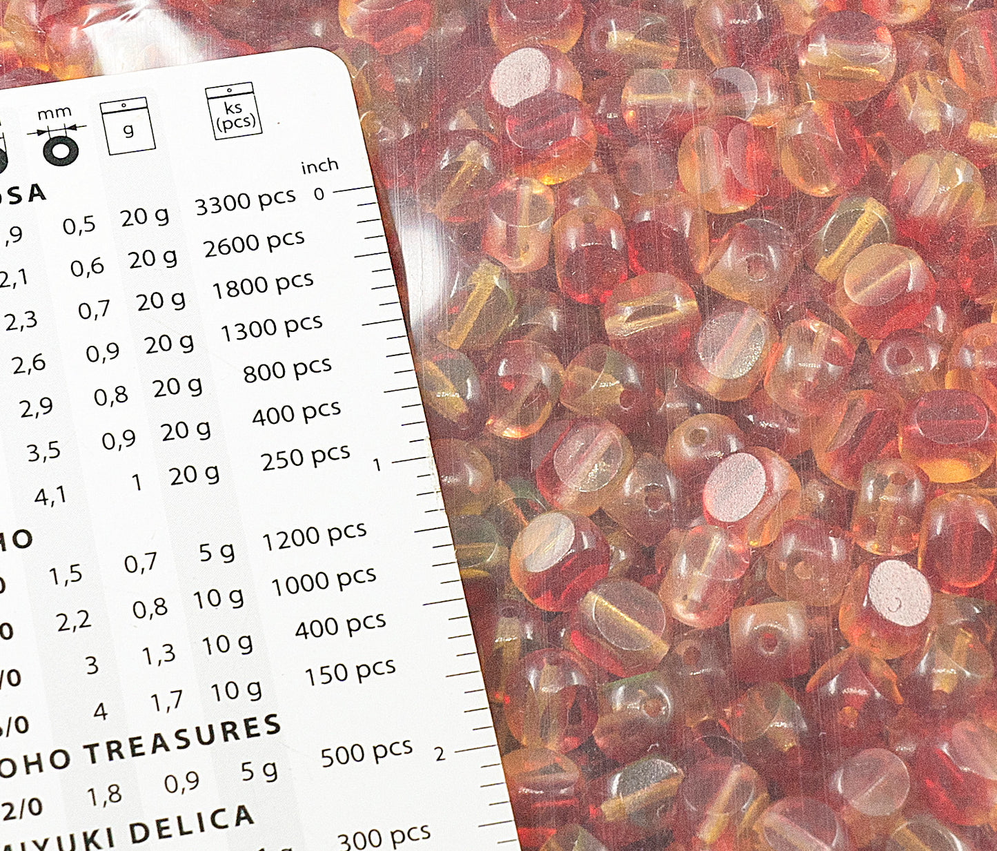 OUTLET 250g Round Fire Polished Faceted Beads 4-CUT, 8 x 8 mm, Crystal Red Orange (00030-48001), Glass, Czech Republic