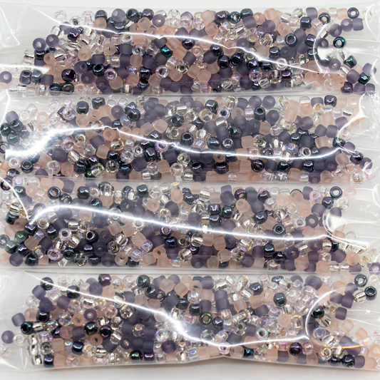 OUTLET 10 grams TOHO Round Seed Beads, 8/0, Mix Purple 01 (), Glass, Czech Republic