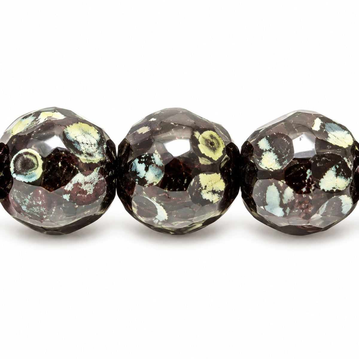 Fire Polished Faceted Round Beads Special Cut, Black Stain Strong (23980-86805), Glass, Czech Republic