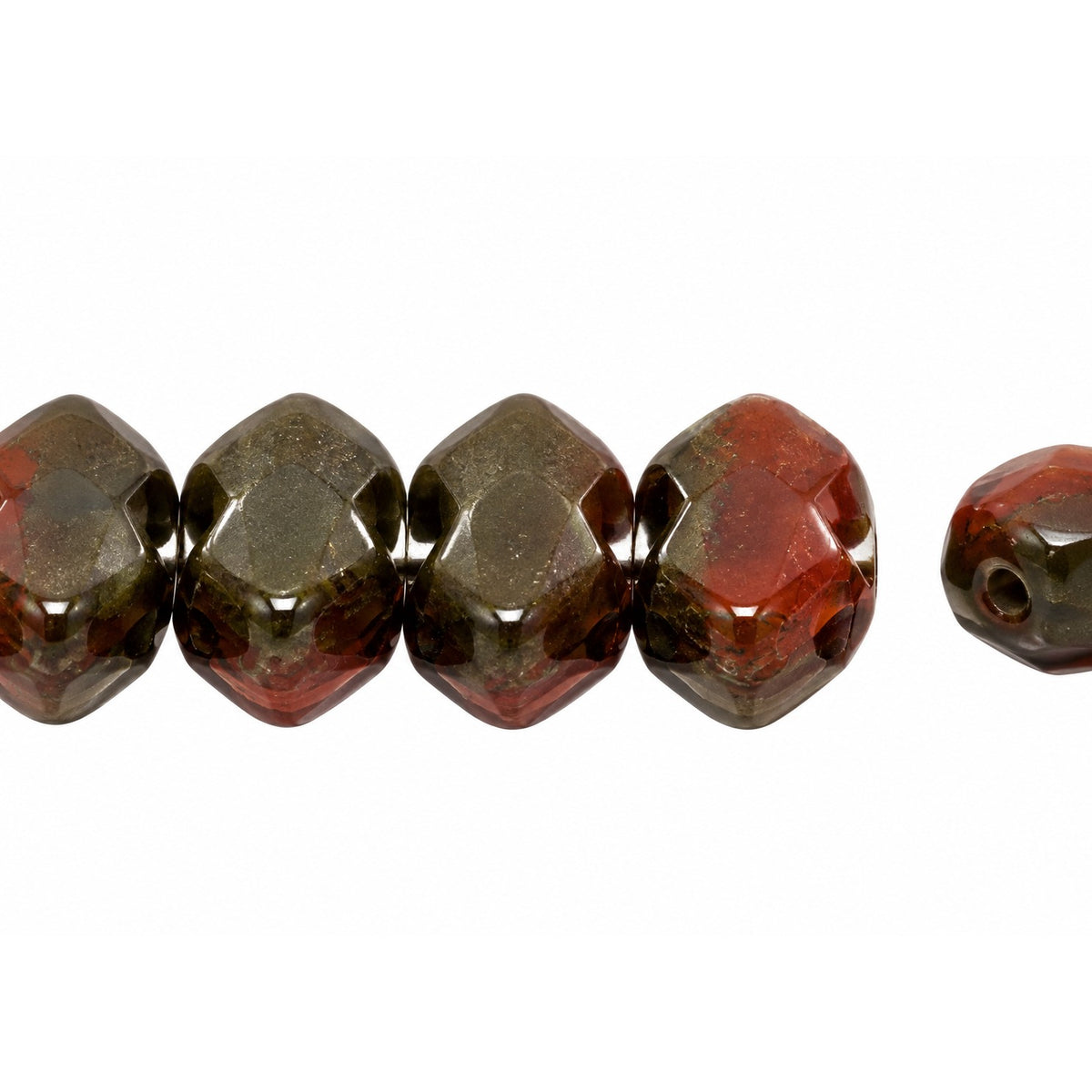 3-Hole Pressed Beads, X2240 (x2240), Glass, Czech Republic