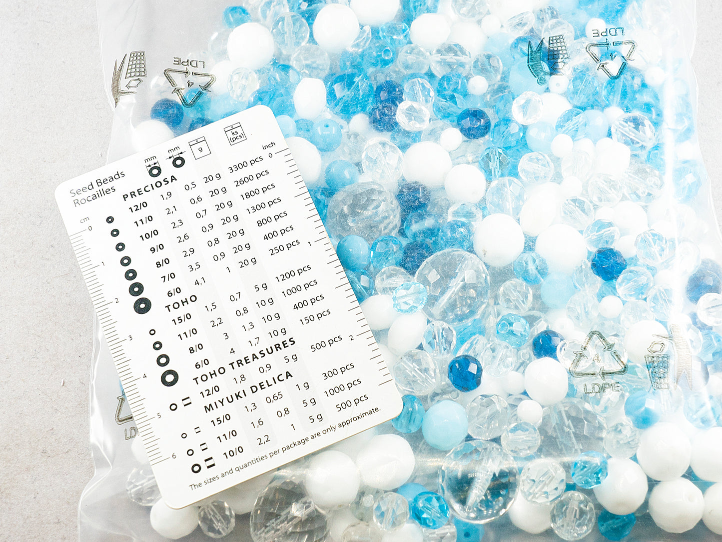 OUTLET 250g Faceted Fire Polished Round Beads , - x - mm, Mixed Colors White Blue (mix white blue), Glass, Czech Republic