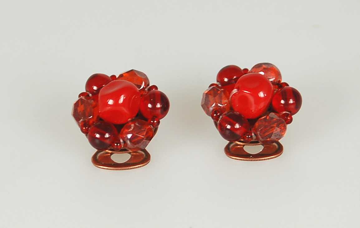 3 pcs Jewelry piece with Czech Glass Beads (OUTLET Vintage)