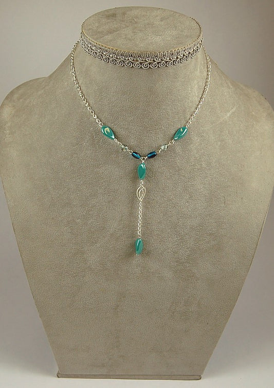 3 pcs Jewelry piece with Czech Glass Beads (OUTLET Vintage)