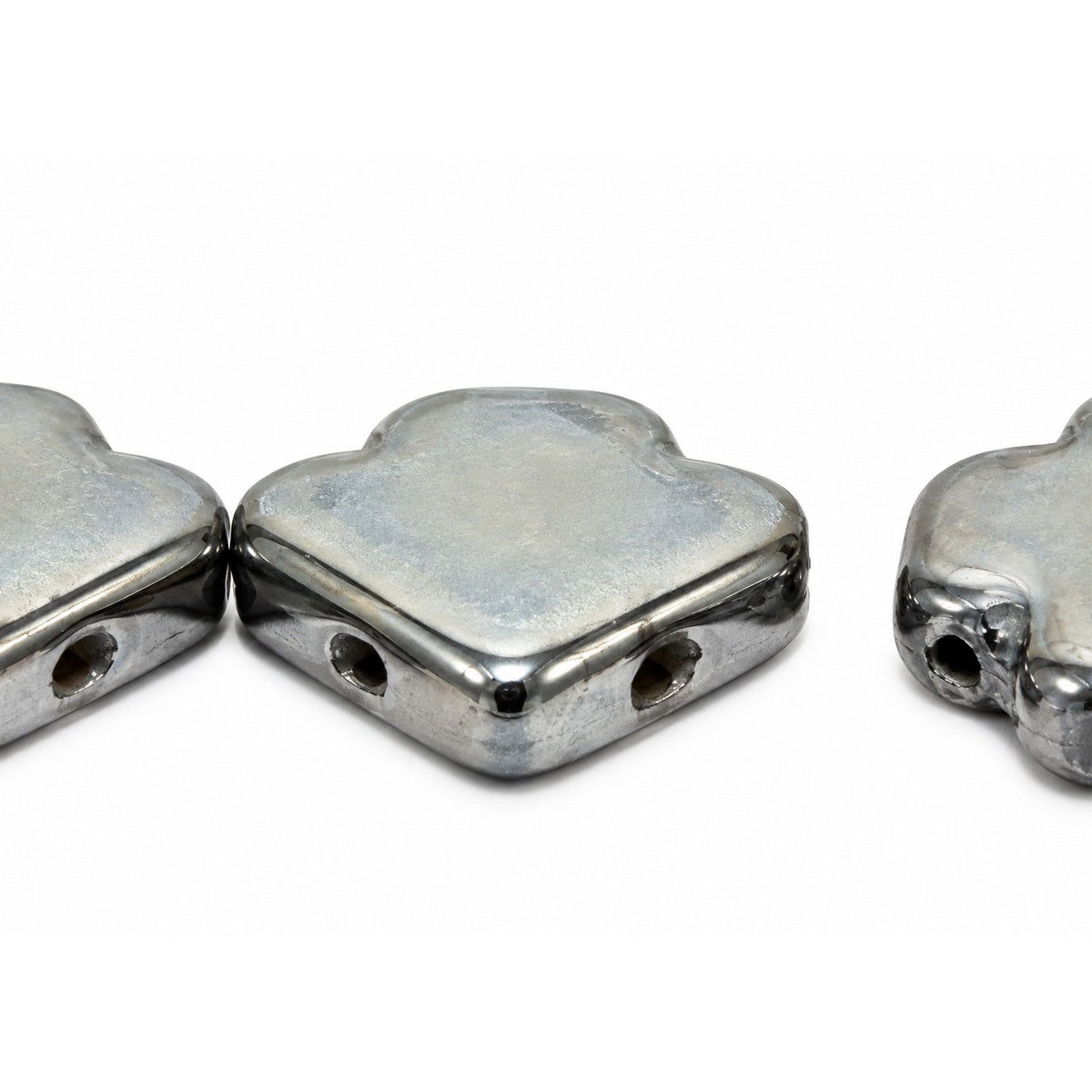 Arrow Beads - Hole From Side To Side, Black Hematite (23980-14400), Glass, Czech Republic