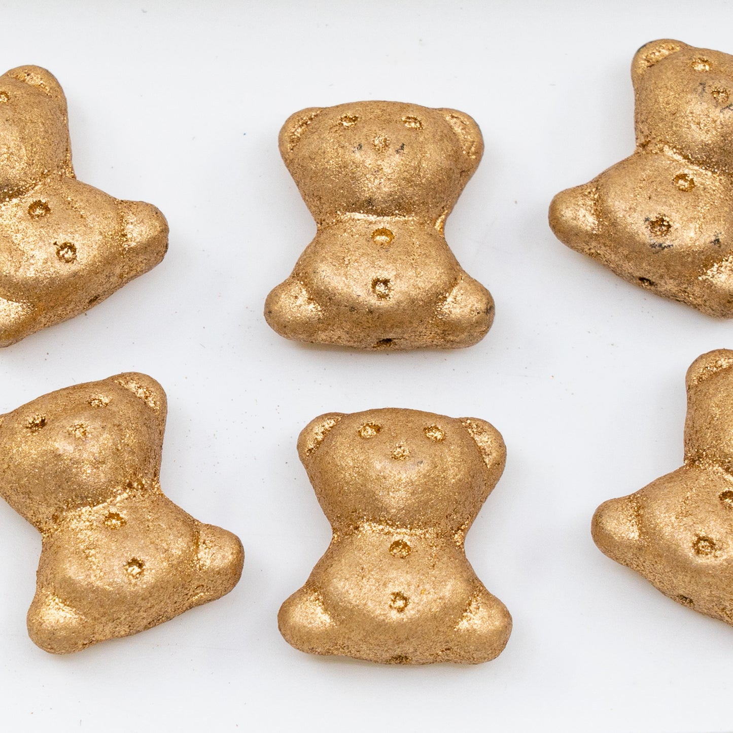 OUTLET 250g/50g Cute Bear Beads, 20 x 9 mm, Pale Gold (01710), Glass, Czech Republic