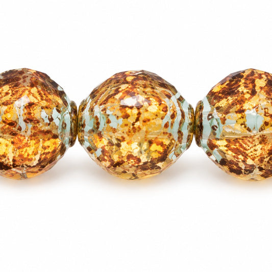 Wasp Special Cut Faceted Fire Polished Beads, Crystal Stain Strong Light Blue Lined (00030-86805-54308), Glass, Czech Republic