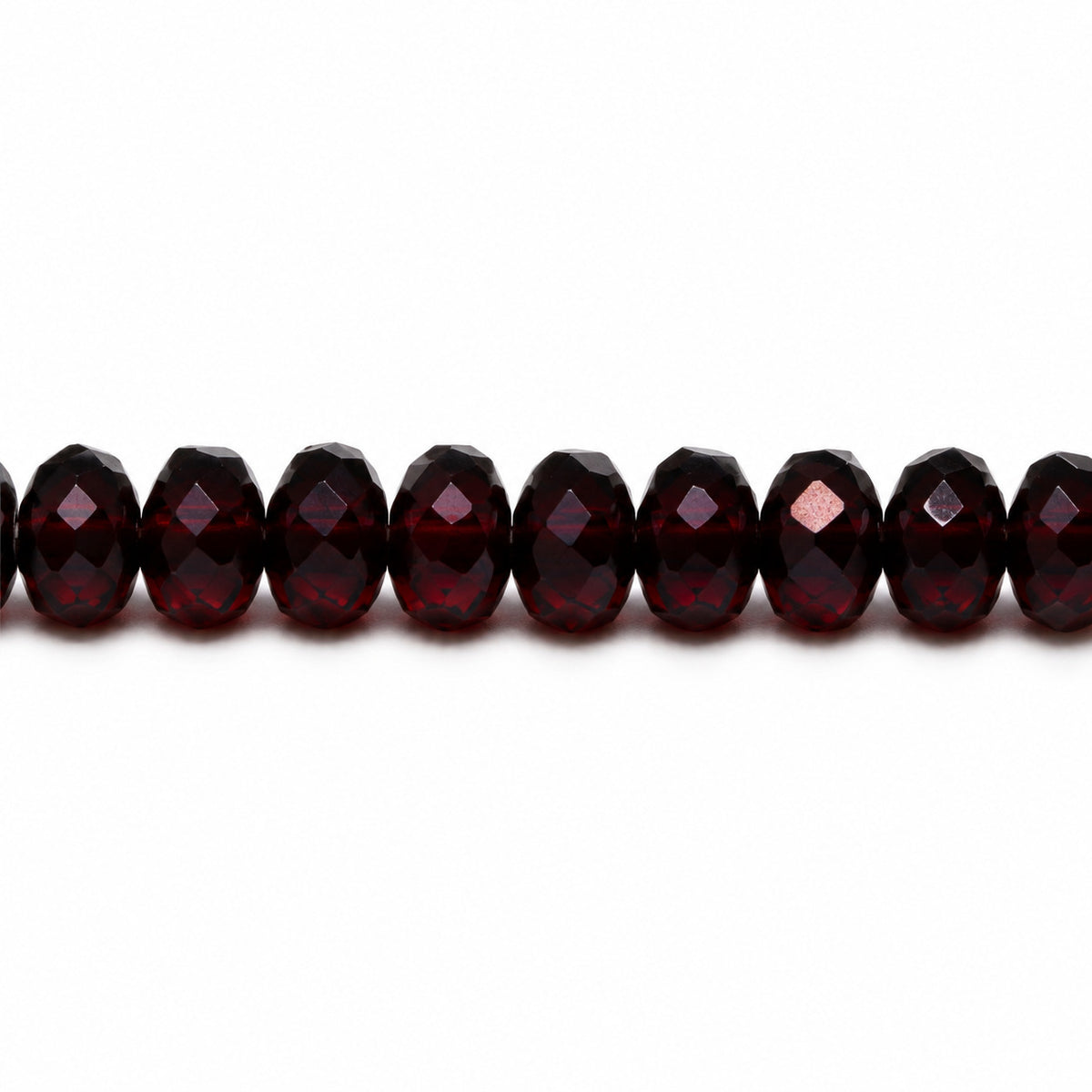Special Cut Faceted Fire Polished Beads, Transparent Red (90110), Glass, Czech Republic
