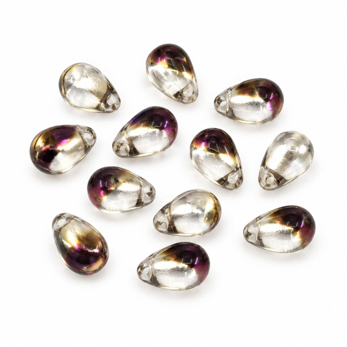 Drop Beads, Crystal 29536 (00030-29536), Glass, Czech Republic