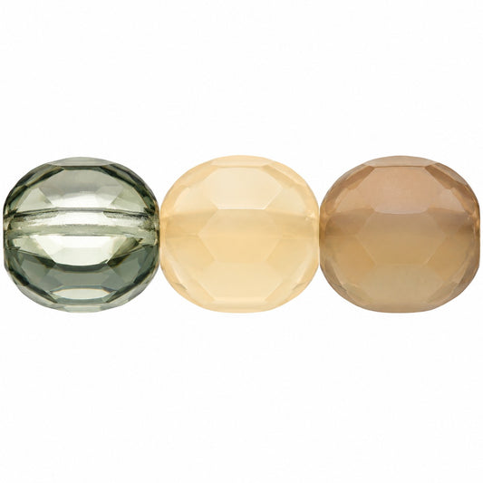 Oval Faceted Fire Polished Beads Special Cut, X1280 (x1280), Glass, Czech Republic