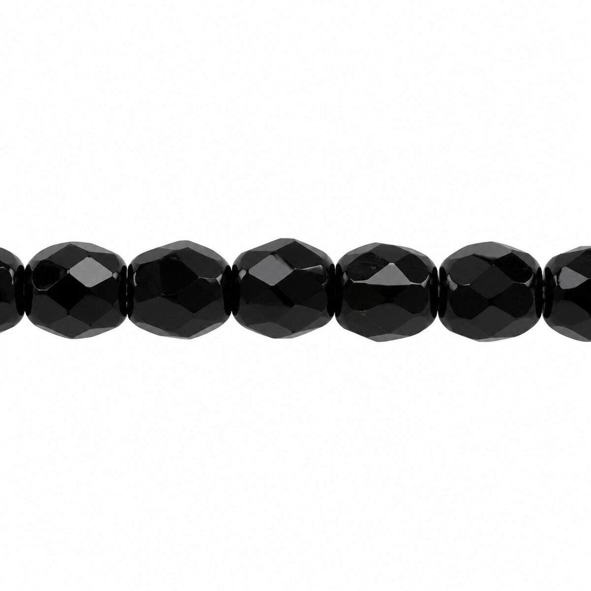 Faceted Special Cut Beads, Black (23980), Glass, Czech Republic