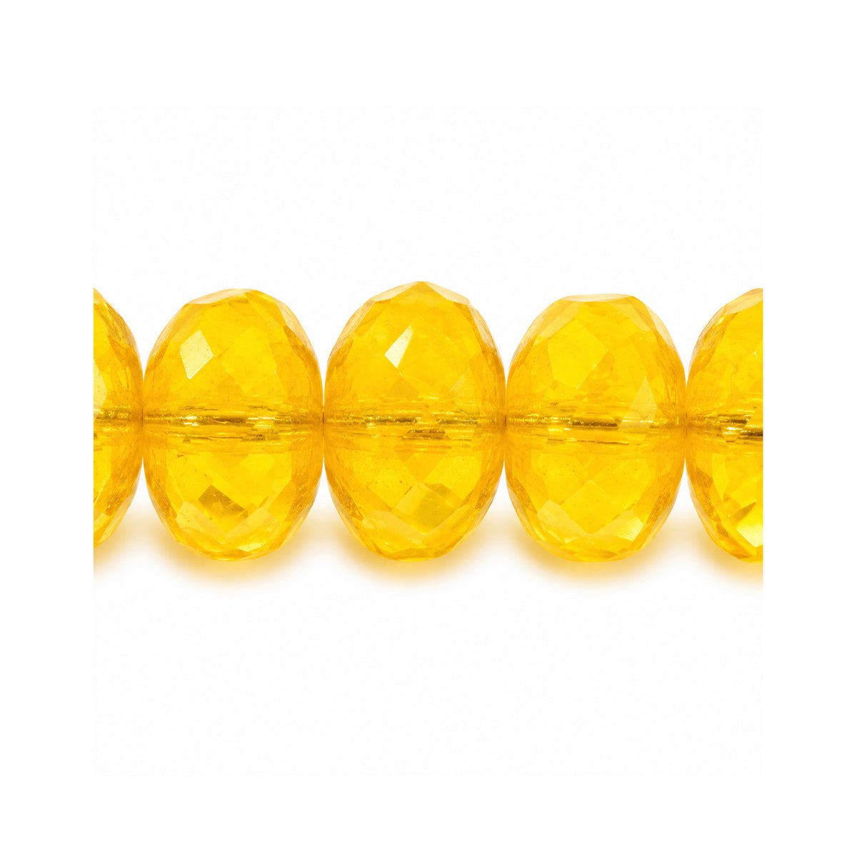 Special Cut Faceted Fire Polished Beads, Transparent Yellow (80020), Glass, Czech Republic