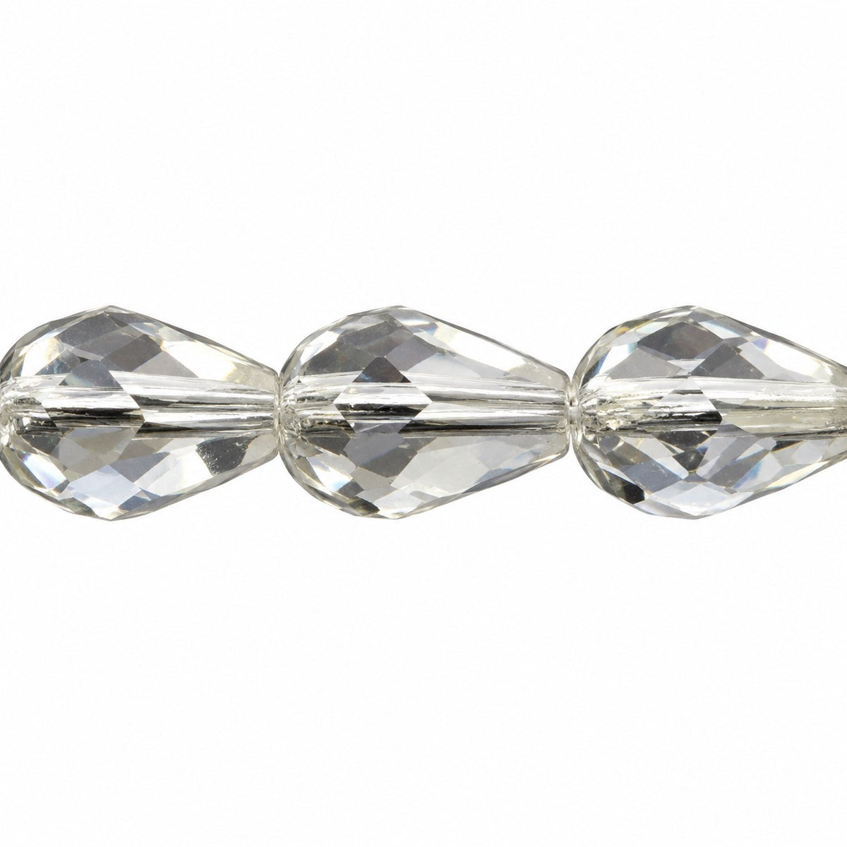 Faceted Fire Polished Beads Special Cut, Crystal (00030), Glass, Czech Republic