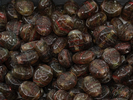 OUTLET Shamrock Oval Beads, 10x8 mm, Glass, Czech Republic