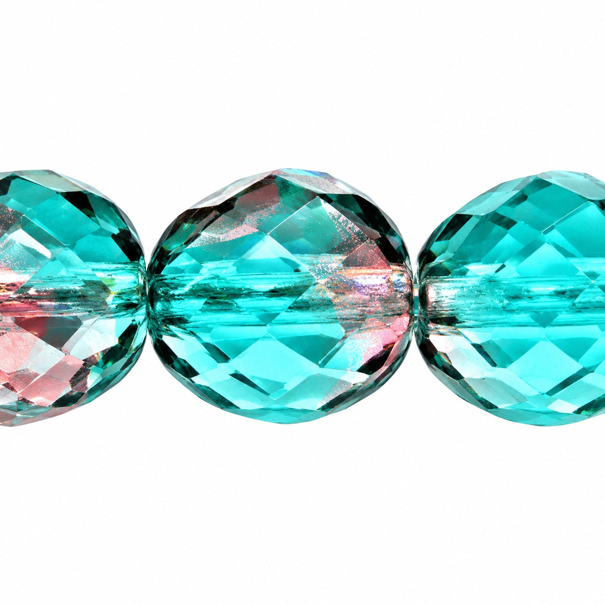 Faceted Round Fire Polished Beads, T0300 (t0300), Glass, Czech Republic
