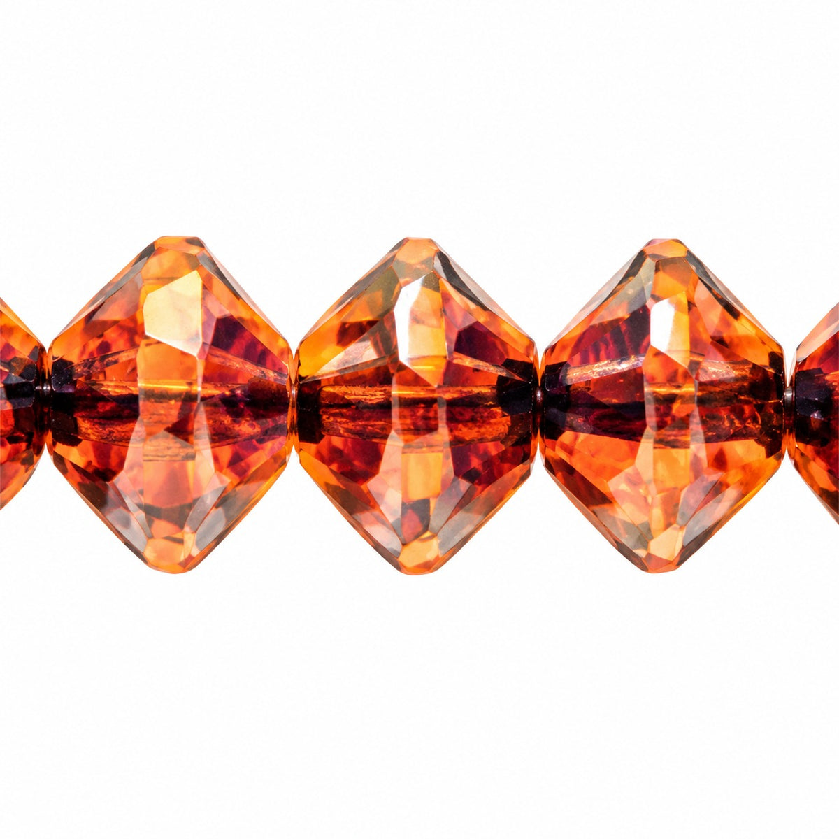 Faceted Special Cut Beads, Transparent Brown Stain Strong (10100-86805), Glass, Czech Republic