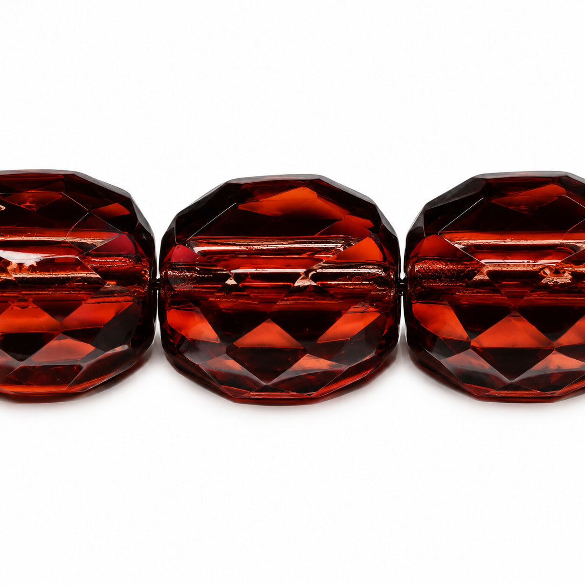 Faceted Special Cut Beads, Transparent Brown (10230), Glass, Czech Republic