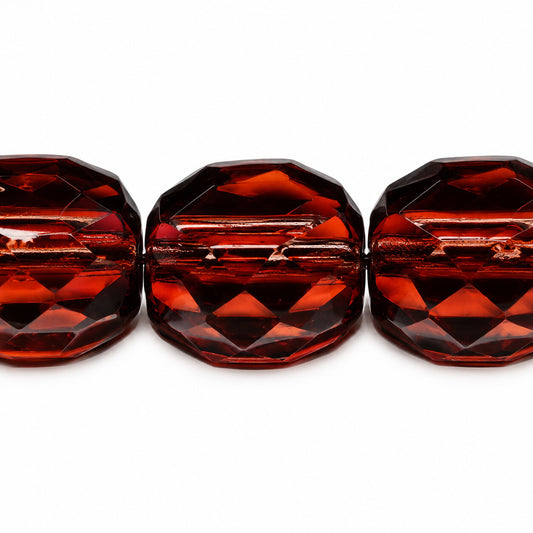 Faceted Special Cut Beads, Transparent Brown (10230), Glass, Czech Republic
