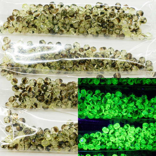 OUTLET 10 grams Faceted Round Fire Polished Beads, 4 x 4 mm, 88126 (88126), Glass, Czech Republic