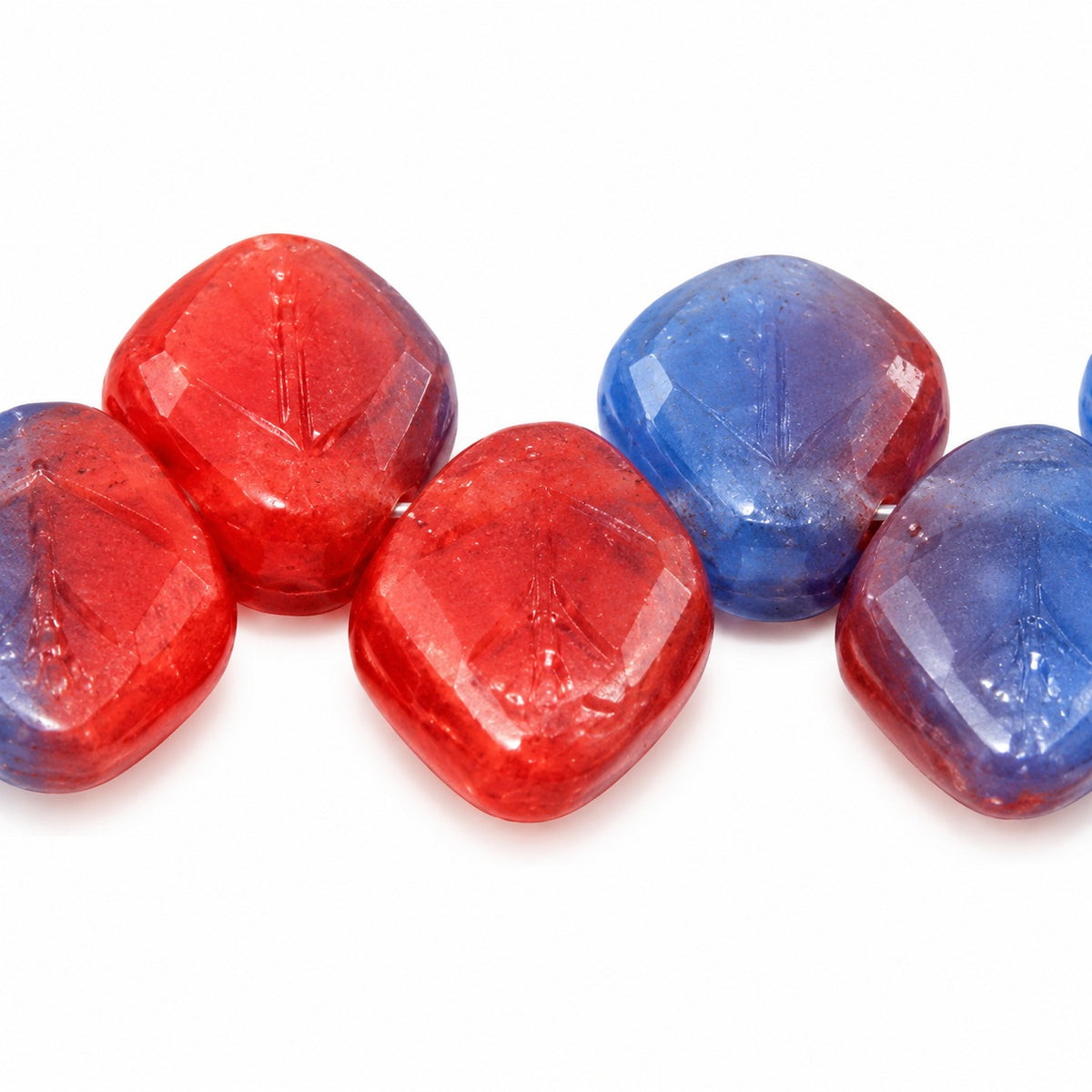 Small Leaf Pressed Beads, X1046 (x1046), Glass, Czech Republic