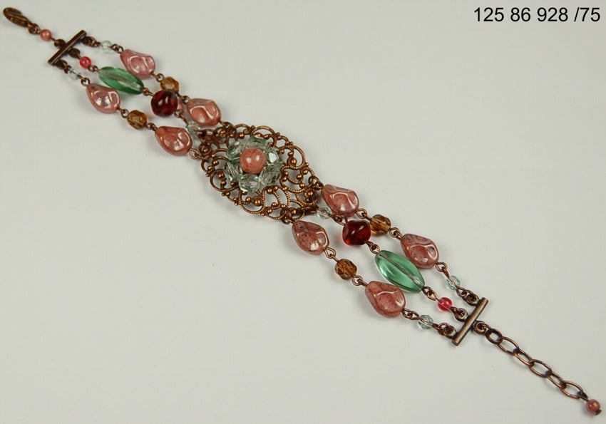 3 pcs Jewelry piece with Czech Glass Beads (OUTLET Vintage)