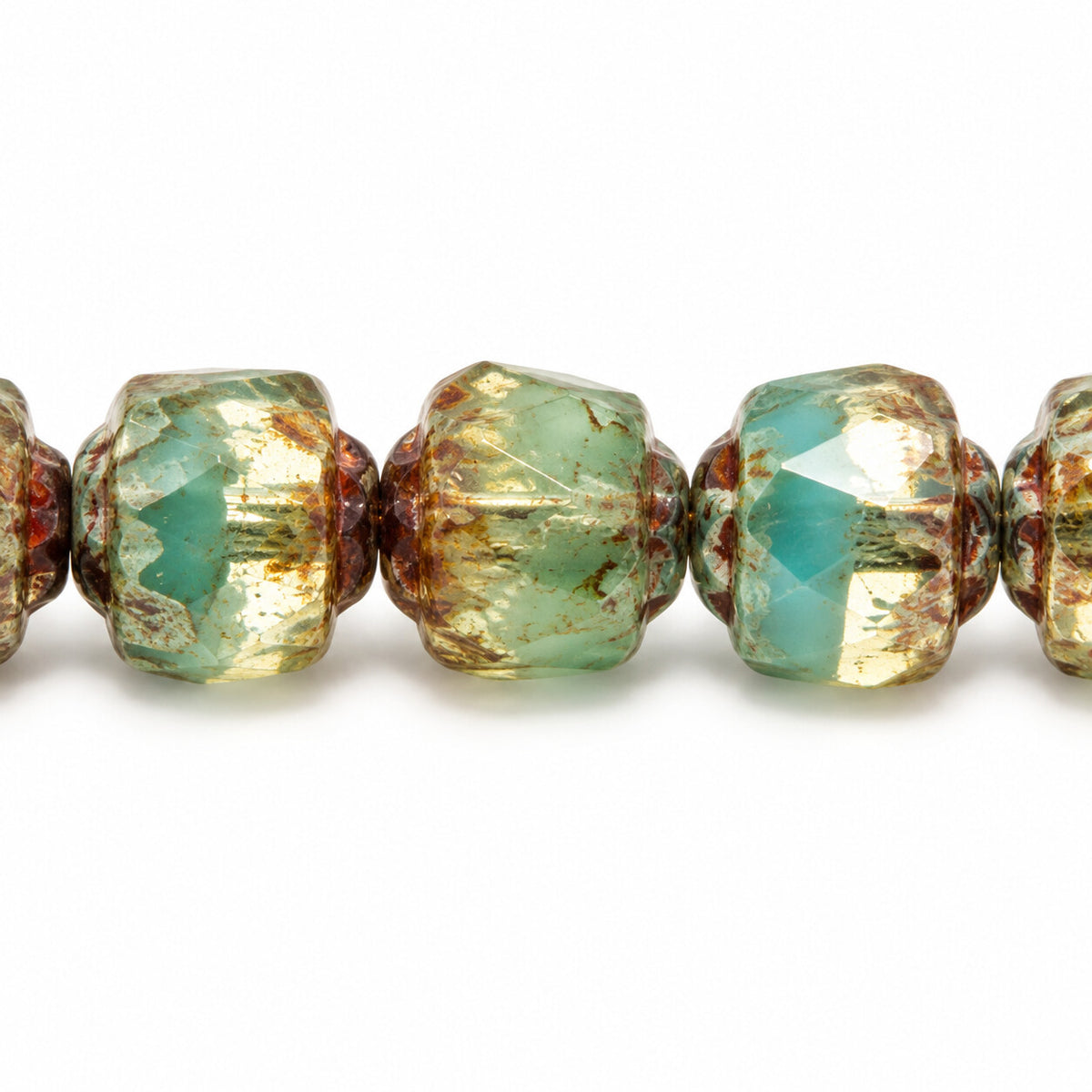 Cathedral Faceted Fire Polished Beads, X1024 Stain Strong (x1024-86805), Glass, Czech Republic