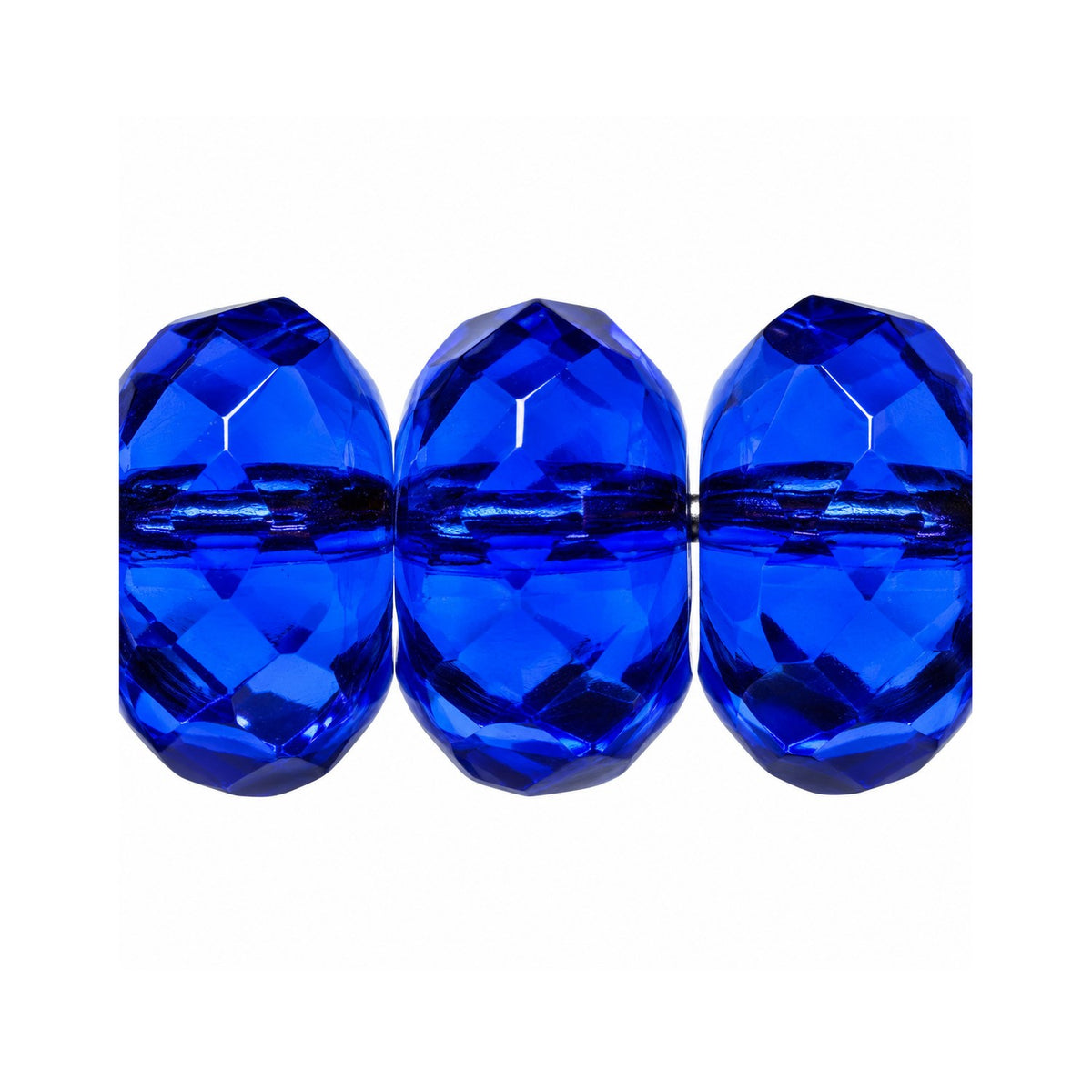 Special Cut Faceted Fire Polished Beads, Cobalt (30050), Glass, Czech Republic