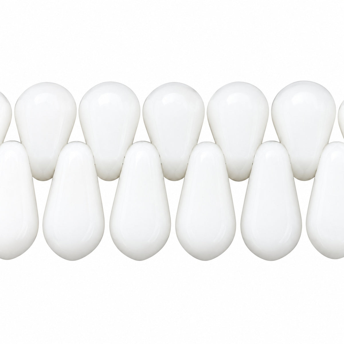 Dagger Beads, Chalk White (03000), Glass, Czech Republic
