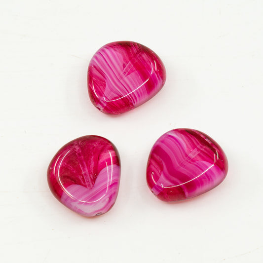 OUTLET 10 grams Pressed Beads, 18 x 17 mm, Opaque Pink (75010), Glass, Czech Republic