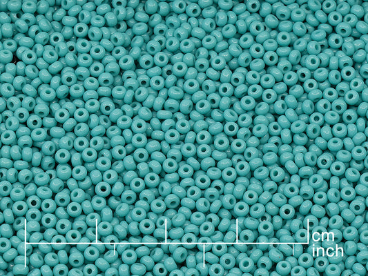 OUTLET Rocailles Seed Beads Preciosa Ornela size 10/0, Turquoise Turquoise (63130), Glass, Czech Republic