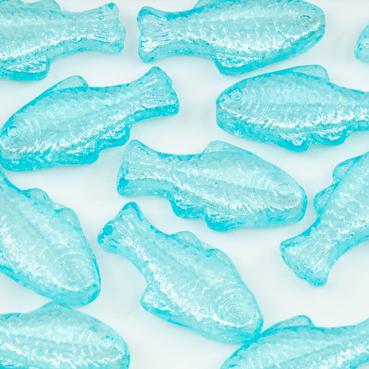 OUTLET 10 grams Big Fish Beads, 24 x 11 mm, Crystal 541001 (00030-541001), Glass, Czech Republic
