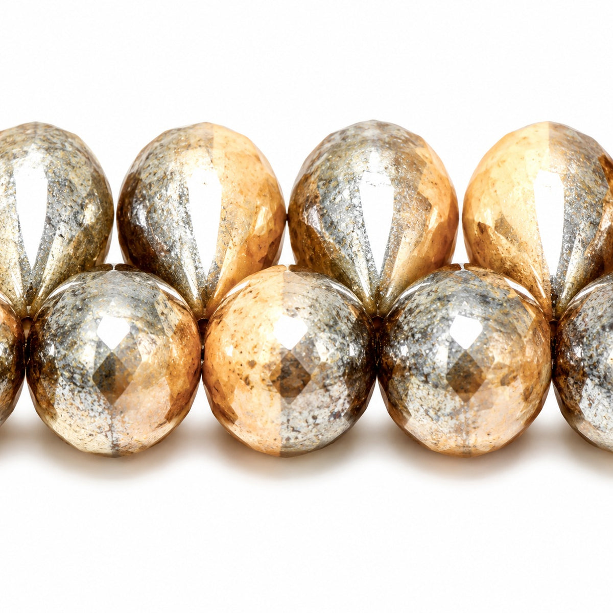 Drop Beads, S1002 Stain With Luster Amber (s1002-65401), Glass, Czech Republic