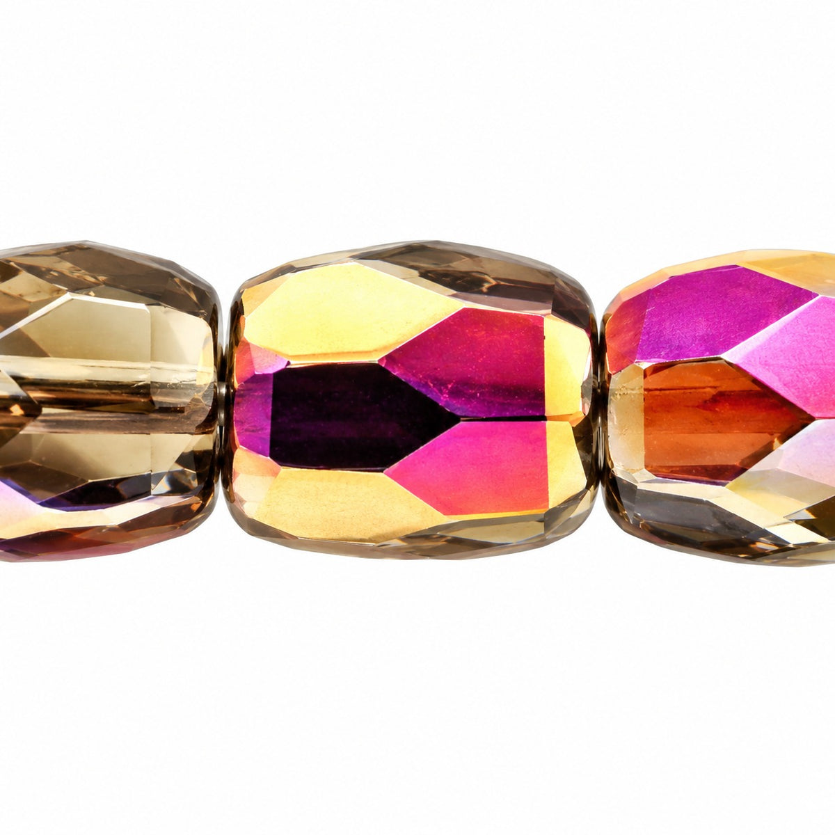 Faceted Fire Polished Beads Special Cut, Gray Sliperit (40010-29501), Glass, Czech Republic