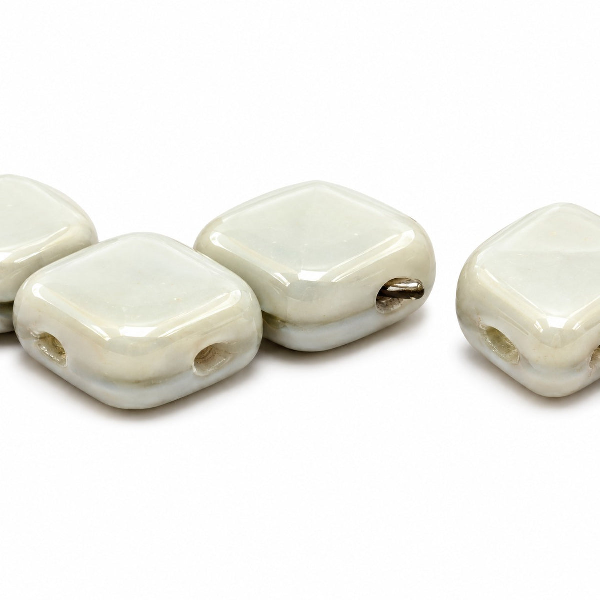 Silkt 2-Hole Beads, Silky Gray (44000), Glass, Czech Republic