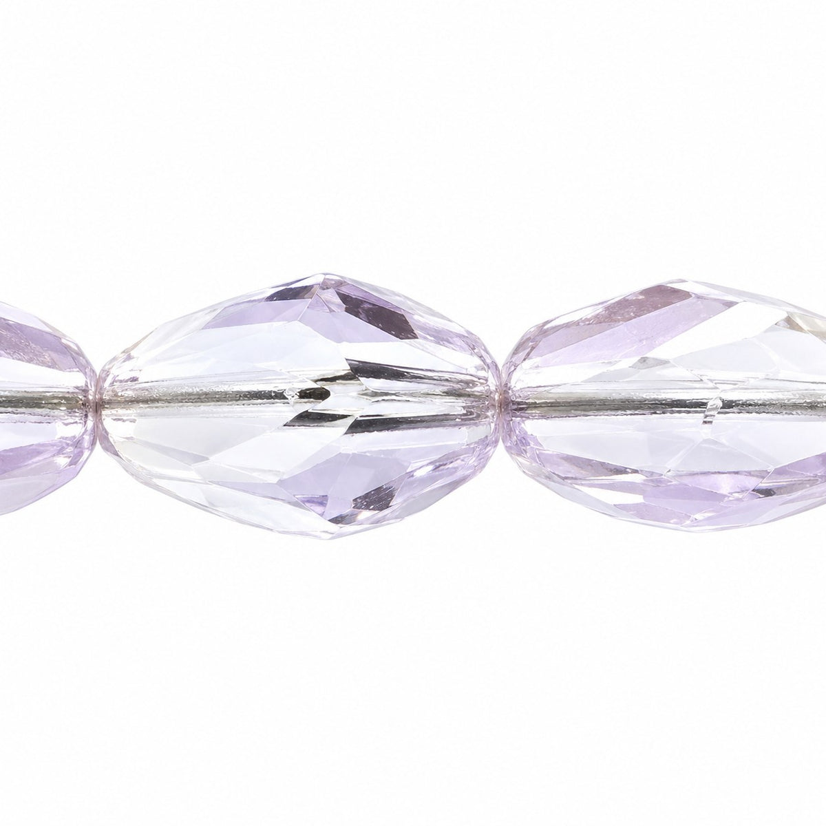 Faceted Special Cut Beads, Transparent Light Amethyst (20210), Glass, Czech Republic