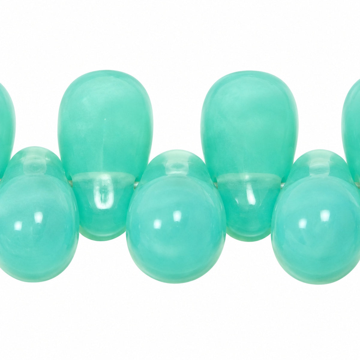Drop Beads, Opal Aqua (61100), Glass, Czech Republic