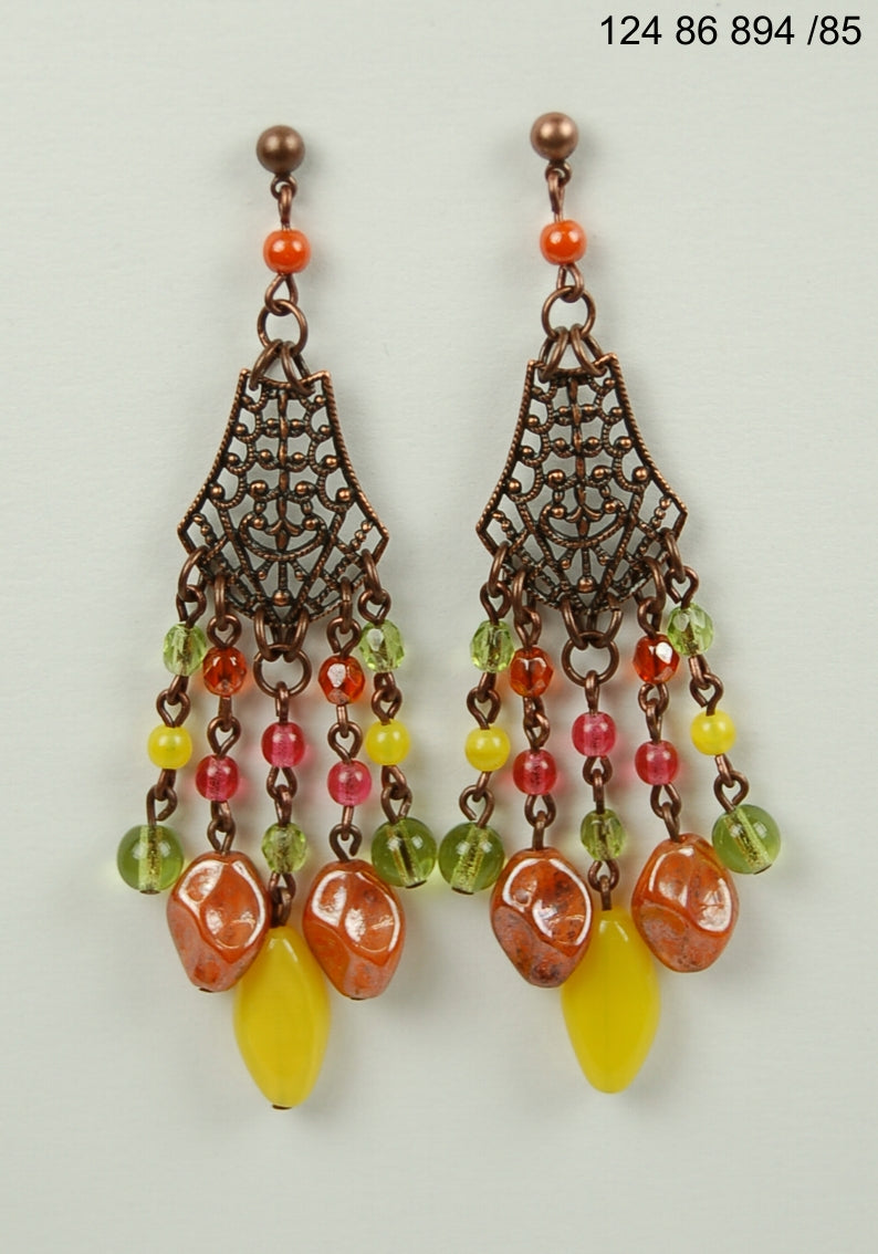 3 pcs Jewelry piece with Czech Glass Beads (OUTLET Vintage)