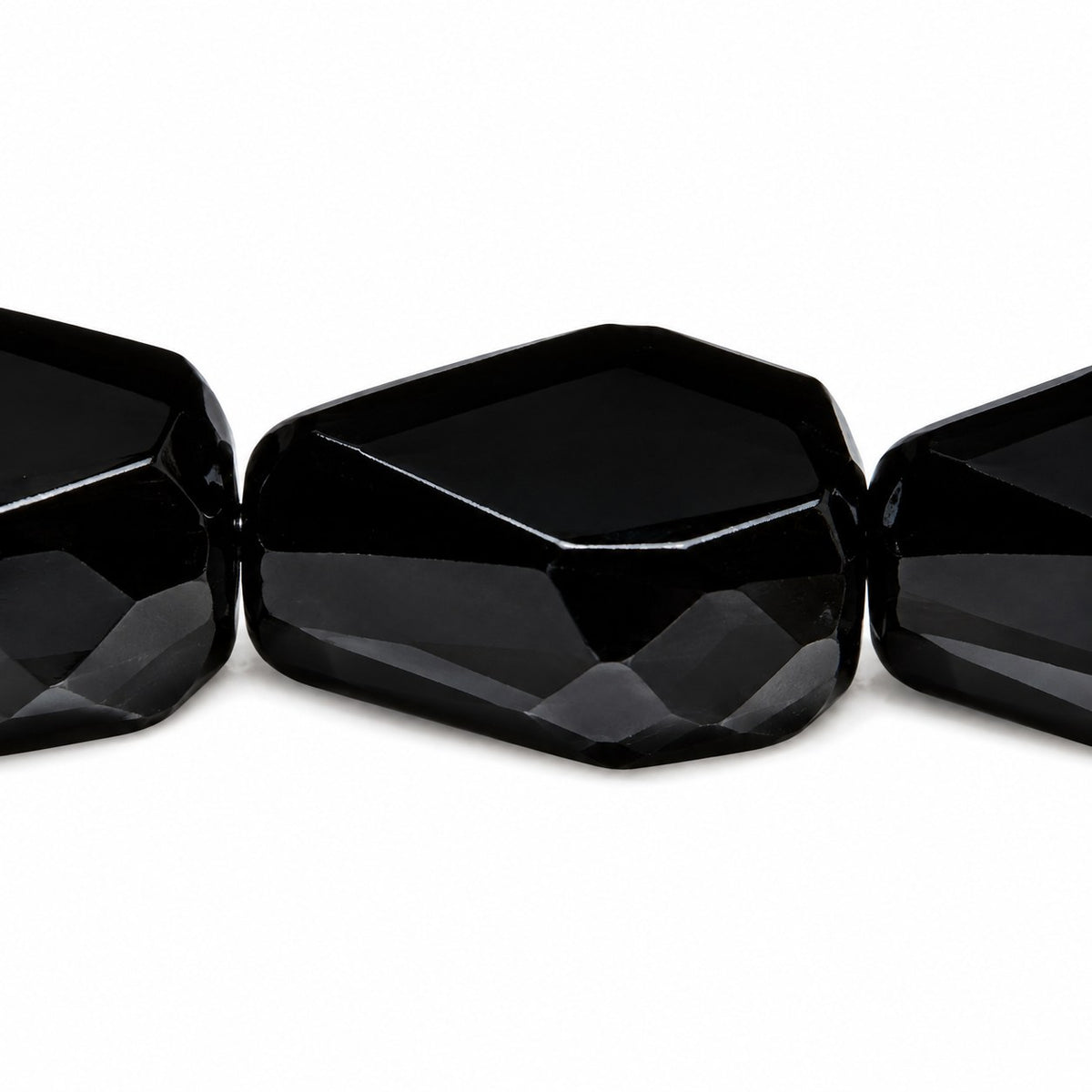 Fire Polished Faceted Teardrop Beads, Black (23980), Glass, Czech Republic