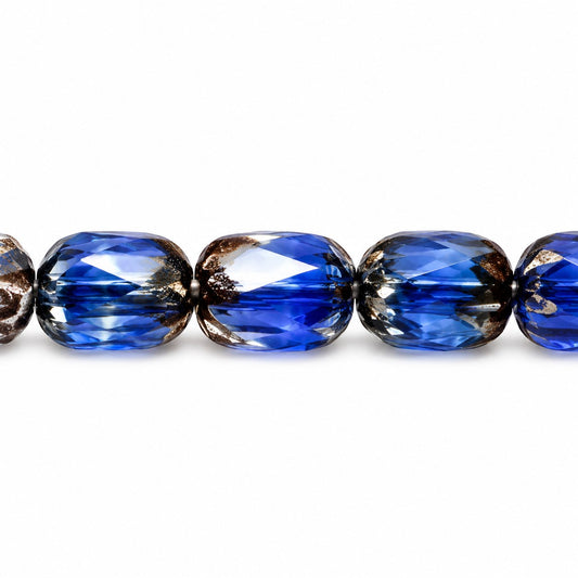Faceted Fire Polished Beads Special Cut, X3124 Picasso (x3124-43400), Glass, Czech Republic