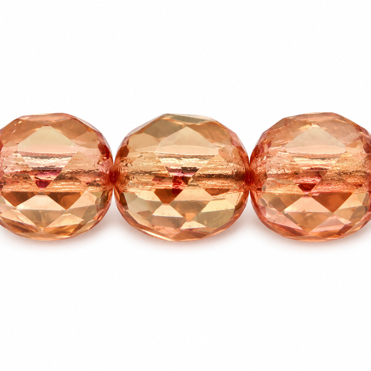 Faceted Special Cut Beads, Crystal Luster Red Full Coated (00030-14495), Glass, Czech Republic