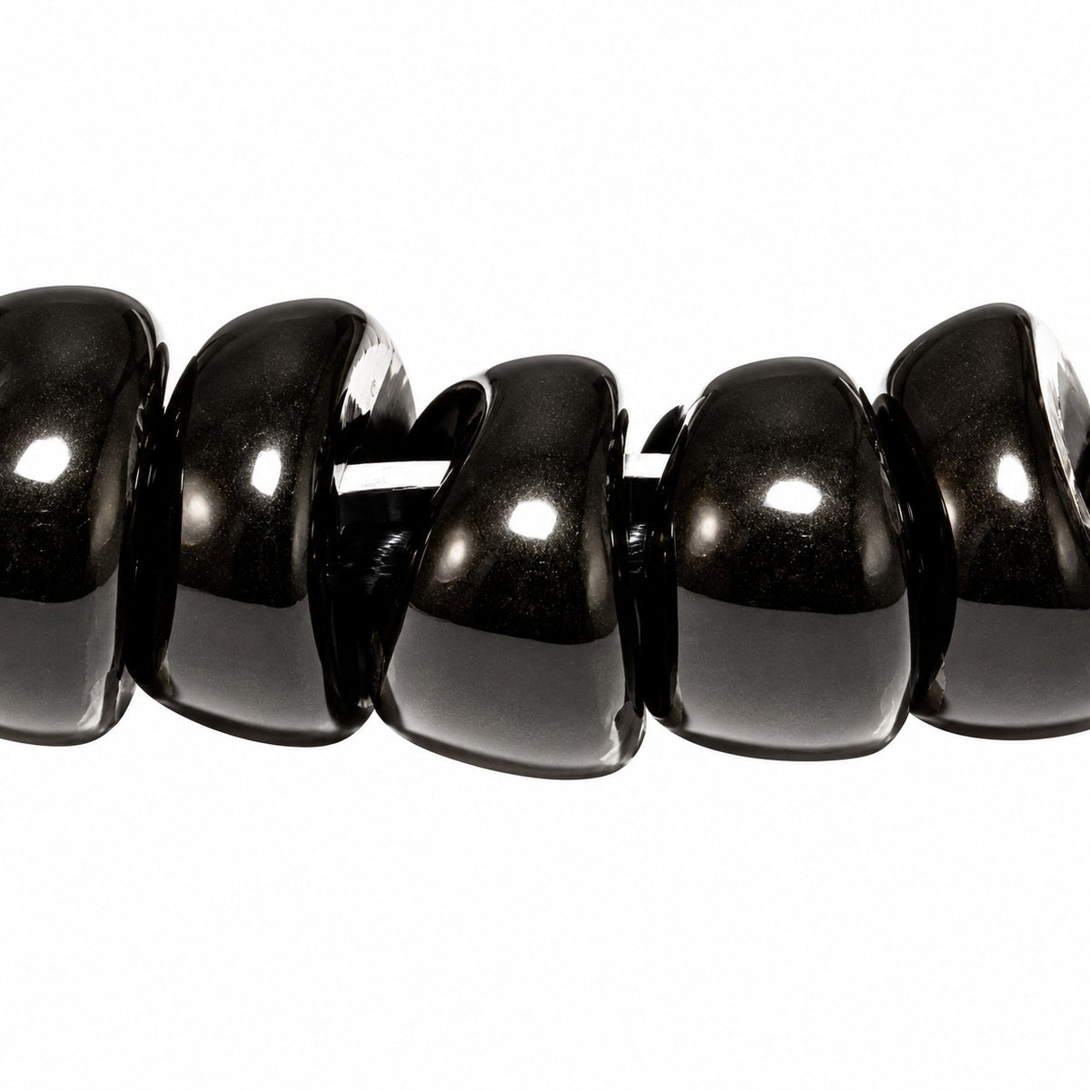 Large Hole Assymetrical Beads, Black (23980), Glass, Czech Republic