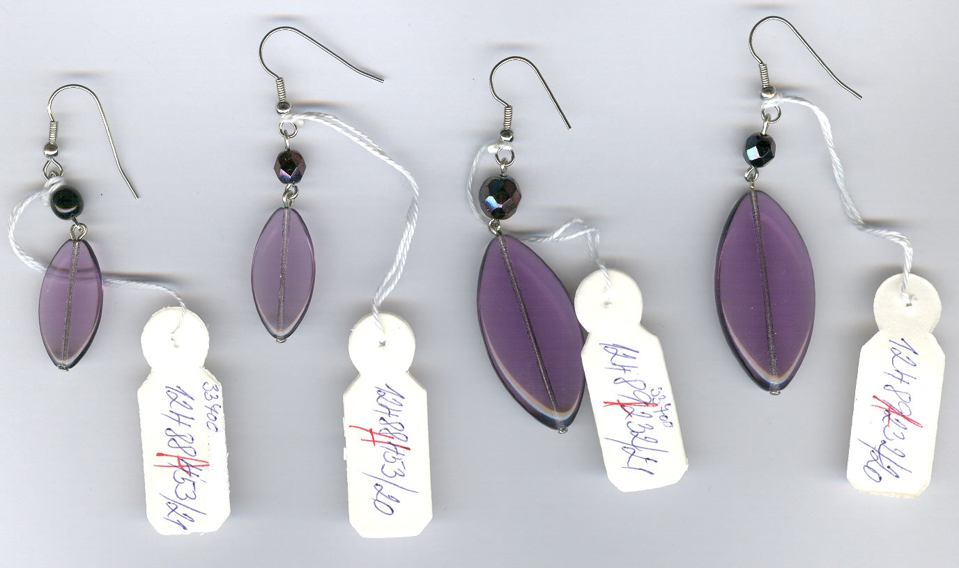 3 pcs Jewelry piece with Czech Glass Beads (OUTLET Vintage)