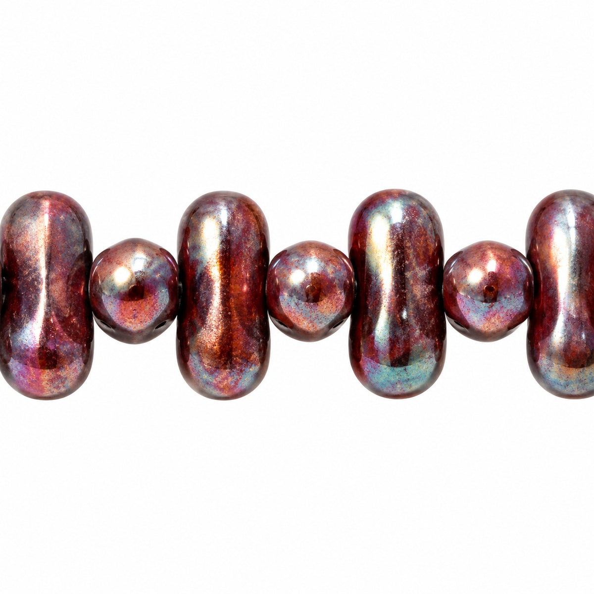 Knebl Beads, Opaque Red Vega Iris (93200-15781), Glass, Czech Republic