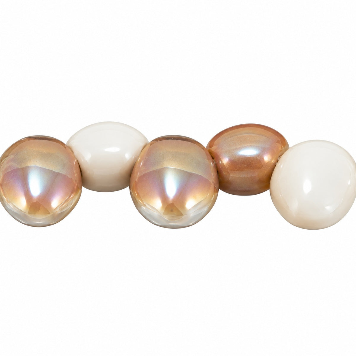 Tulip Petal Beads, Chalk White (03000), Glass, Czech Republic