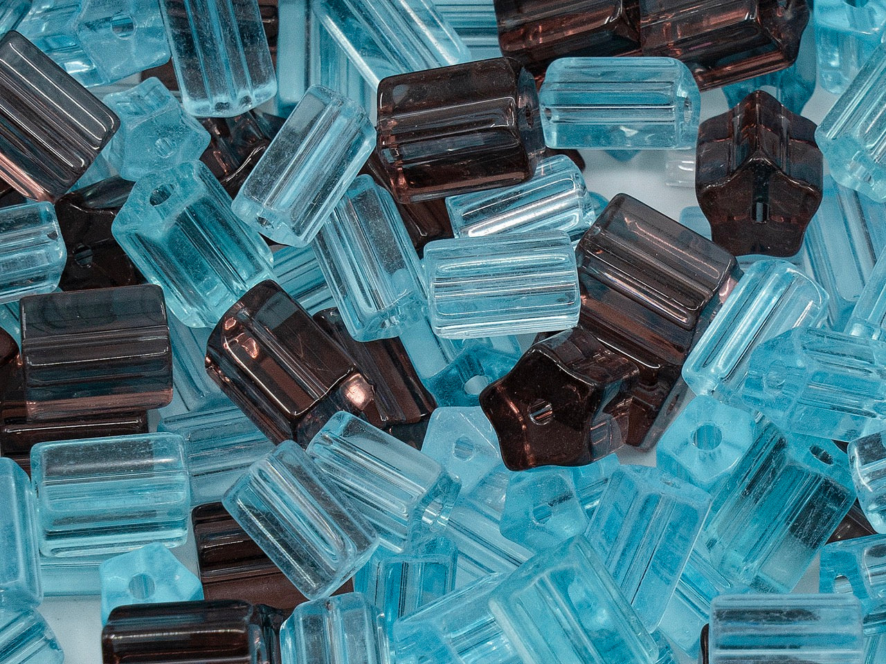 OUTLET Mix Of Unique Czech Bohemia Glass Pressed Beads,  mm, Glass, Czech Republic