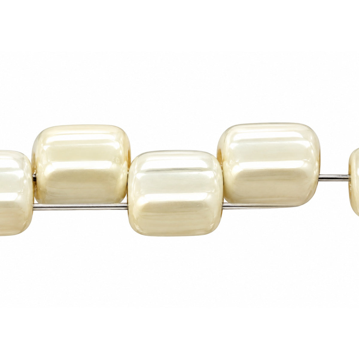 Silky 2-Hole Square Beads, White 25110 (02010-25110), Glass, Czech Republic