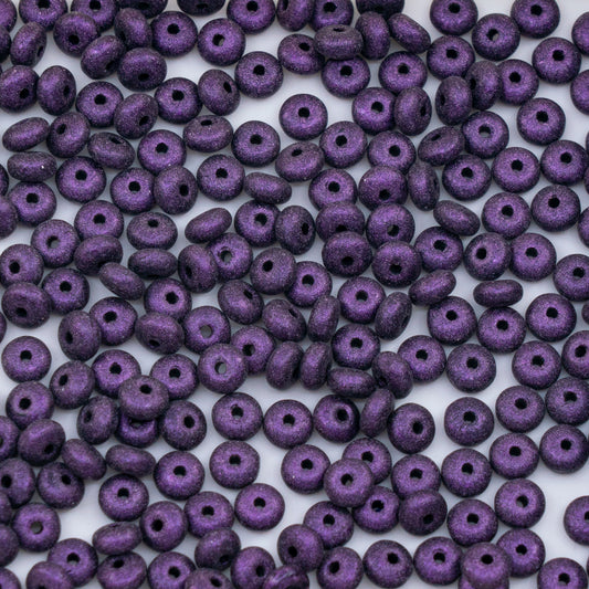 OUTLET 250g/50g Rondelle Druck Beads, 4 x 4 mm, Black 79207 (23980-79207), Glass, Czech Republic