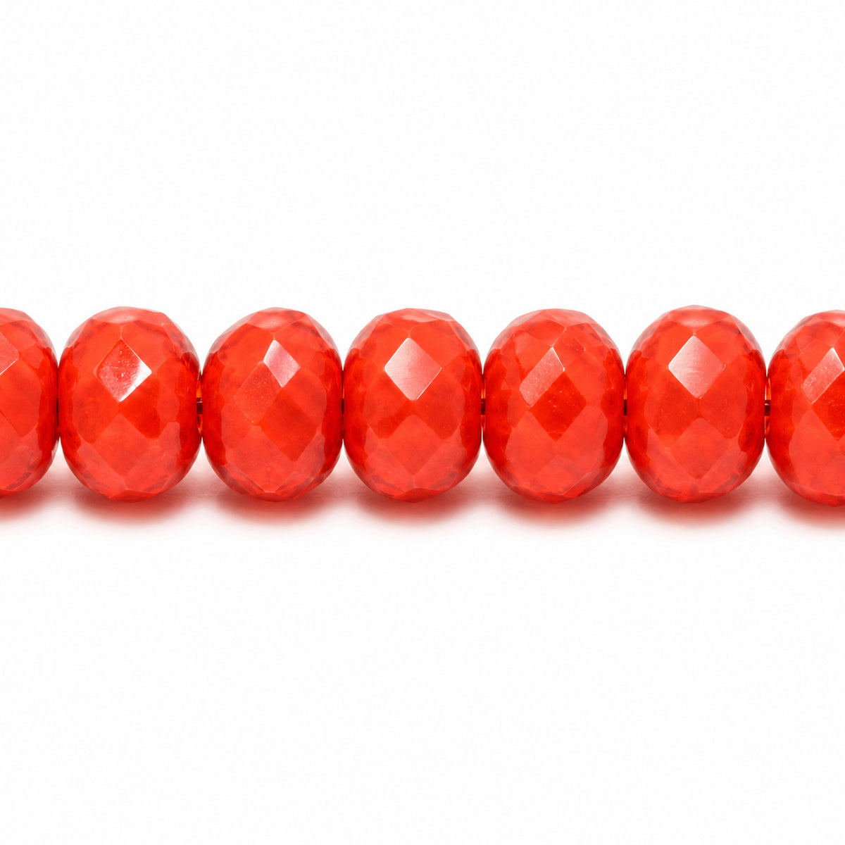 Special Cut Faceted Fire Polished Beads, Opaque Orange (93160), Glass, Czech Republic